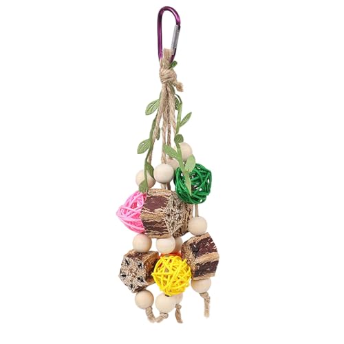Siuwddee Papageienspielzeug Rattanball,Papageien-Holzschaukel-Kauspielzeug mit Rattanball - Buntes Vogelspielzeug zum Klettern, Erkunden, Entspannen, lustiges Papageienspielzeug zum Schnäbelschärfen Siuwddee Papageienspielzeug Rattanball,Papageien-Holzschaukel-Kauspielzeug mit Rattanball - Buntes Vogelspielzeug zum Klettern, Erkunden, Entspannen, lustiges Papageienspielzeug zum Schnäbelschärfen von Siuwddee