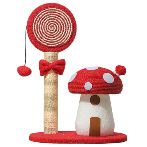 Siuwddee Pilzkatze Kletterrahmen, pilzförmige Katze Kratzerpfosten | Interaktiver Scratch Post Cat Tree | Multifunktionale Pilzstangen, Sisal-Board-Kratzer für Wohnzimmer Siuwddee Pilzkatze Kletterrahmen, pilzförmige Katze Kratzerpfosten | Interaktiver Scratch Post Cat Tree | Multifunktionale Pilzstangen, Sisal-Board-Kratzer für Wohnzimmer von Siuwddee