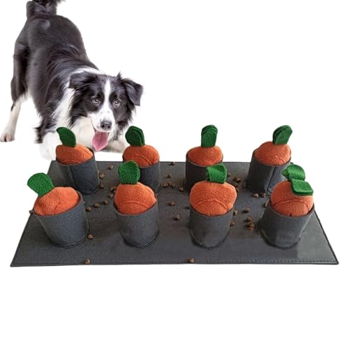 Siuwddee Schnüffelmatte für Hunde, Schnüffelmatte für Hunde | Karotten-Futtermatte für Hunde | Schnüffeldecke, Grabmatte mit 8 Plüschkarotten, interaktive Hundefütterungsunterlage für große, Siuwddee Schnüffelmatte für Hunde, Schnüffelmatte für Hunde | Karotten-Futtermatte für Hunde | Schnüffeldecke, Grabmatte mit 8 Plüschkarotten, interaktive Hundefütterungsunterlage für große, von Siuwddee