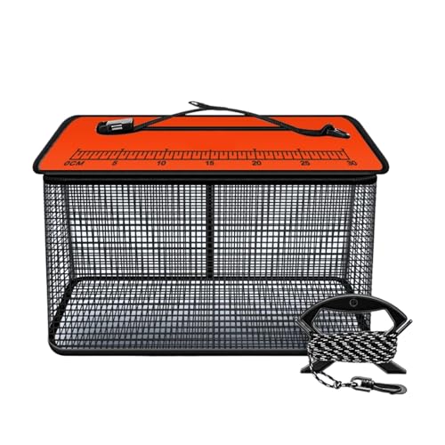 Siuwddee Schwimmender Fischkorb,Reflektierender Fischfangnetzkorb Für Lebendfang - Robuster Lebendfangbehälter Für Gefangene Fische Siuwddee Schwimmender Fischkorb,Reflektierender Fischfangnetzkorb Für Lebendfang - Robuster Lebendfangbehälter Für Gefangene Fische von Siuwddee