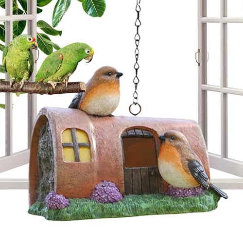 Siuwddee Vogelhäuschen für draußen,Kolibrihaus - Vogelhäuschen aus Kunstharz, Blauvogelhaus, Vogelhäuschen,Vogelhaus im Freien, Vogelnest für Kinder, Familie, Freunde, Chinesisches Neujahr Siuwddee Vogelhäuschen für draußen,Kolibrihaus - Vogelhäuschen aus Kunstharz, Blauvogelhaus, Vogelhäuschen,Vogelhaus im Freien, Vogelnest für Kinder, Familie, Freunde, Chinesisches Neujahr von Siuwddee