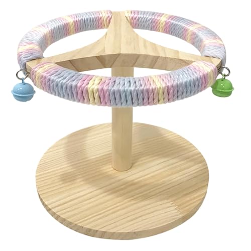 Siuwddee Vogelkäfig Barsch, Vogelstand Barschspielzeug - Stand Interactive Parrot Barch gegen Titel,Rotierende Anreicherungsvogel -Käfigzubehör lustiges Übungsrad für Lovebirds von Siuwddee