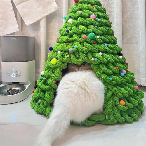 Siuwddee Weihnachtsbaum Katzenbett Material - Katzenhöhle Bausatz,Dekorationen Für Höhlenhaus Möbel Zum Basteln Für Katzen Hunde Haustiere Familie Freunde An von Siuwddee
