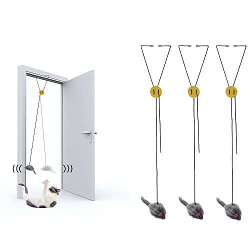 Sixfolo 3 Stück Katzenspielzeug Selbstbeschäftigung,Hängende Türrahmen Elastische Maus Interaktives katzenspielzeug für Türrahmen,Katzenspielzeug für Katzeninteraktion, Dekompression, Spiele Sixfolo 3 Stück Katzenspielzeug Selbstbeschäftigung,Hängende Türrahmen Elastische Maus Interaktives katzenspielzeug für Türrahmen,Katzenspielzeug für Katzeninteraktion, Dekompression, Spiele von Sixfolo