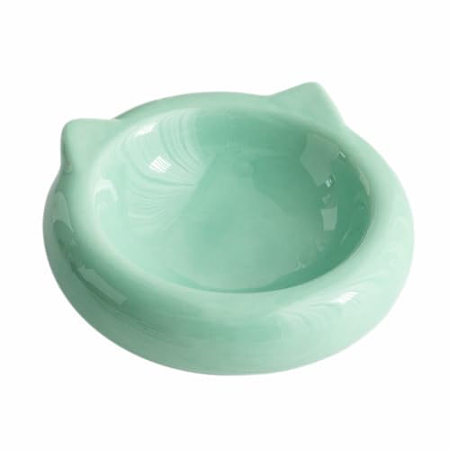 Sizikato Katzennapf in Katzenform, Porzellan, 16,3 cm dick, Keramik, Wassernapf für Haustiere von Sizikato