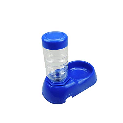 SkVLf Automatisches Futter- und Wasserspender-Set für Haustiere – Blau von SkVLf
