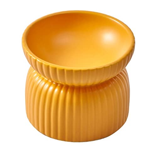 SkVLf Katzennapf aus Keramik mit hohem Fuß und Streifendesign – perfekt für Futter und Wasser (Farbe und Größe wählen) von SkVLf