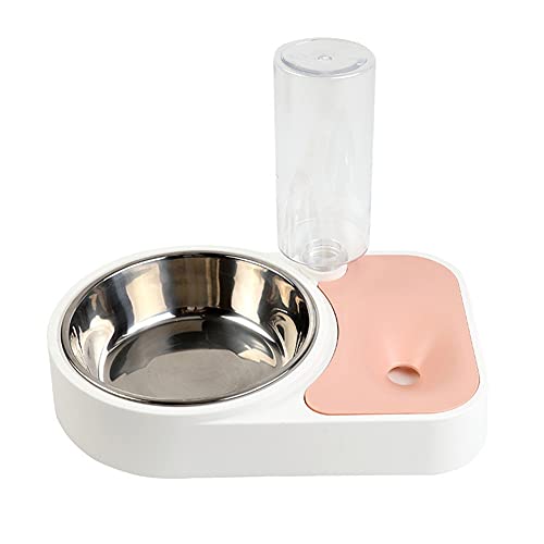SkVLf rosa Edelstahl-Doppelnäpfe – Premium-Futterlösung für Hunde und Katzen von SkVLf