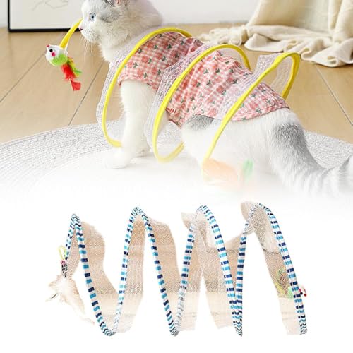 Katzentunnel Katzenspielzeug Selbstbeschäftigung,Interaktives Katzenspielzeug S Katzen Tunnel,Faltbar Spirale Cat Toys,Spiral Spielzeug Katzen mit Federspielzeug für Kleintiere Hase Hamster Welpen (A) Katzentunnel Katzenspielzeug Selbstbeschäftigung,Interaktives Katzenspielzeug S Katzen Tunnel,Faltbar Spirale Cat Toys,Spiral Spielzeug Katzen mit Federspielzeug für Kleintiere Hase Hamster Welpen (A) von Skeadex