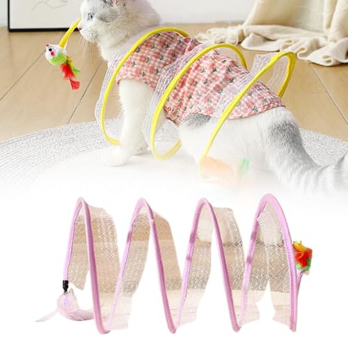 Katzentunnel Katzenspielzeug Selbstbeschäftigung,Interaktives Katzenspielzeug S Katzen Tunnel,Faltbar Spirale Cat Toys,Spiral Spielzeug Katzen mit Federspielzeug für Kleintiere Hase Hamster Welpen (B) Katzentunnel Katzenspielzeug Selbstbeschäftigung,Interaktives Katzenspielzeug S Katzen Tunnel,Faltbar Spirale Cat Toys,Spiral Spielzeug Katzen mit Federspielzeug für Kleintiere Hase Hamster Welpen (B) von Skeadex