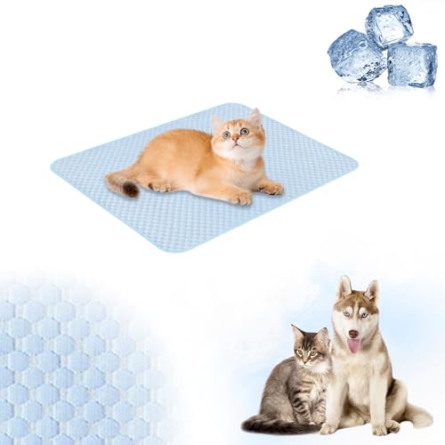 Skeadex Kühlmatte Hund, Waschbar Sommer Kühldecke Hund, Atmungsaktiv Kühlmatte für Hunde und Katzen, rutschfest Kühlendes Hundebett, Faltbar Hundekühlmatte Selbstkühlend (45 * 35cm) von Skeadex