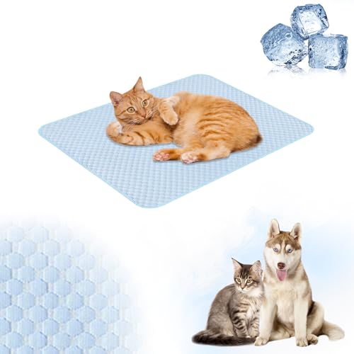 Skeadex Kühlmatte Hund, Waschbar Sommer Kühldecke Hund, Atmungsaktiv Kühlmatte für Hunde und Katzen, rutschfest Kühlendes Hundebett, Faltbar Hundekühlmatte Selbstkühlend (45 * 60cm) von Skeadex