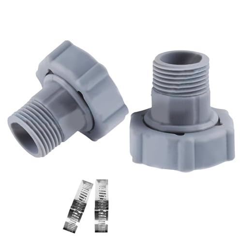 Skeadex Schwimmbad Ablaufgarnitur schlauchverbinder für Coleman Pool Poolschlauch Adapter ID 1,5 Zoll, Außendurchmesser 1,0 Zoll, Innengewinde 3/4 Zoll, Anschluss an Gartenschlauch (2pcs) von Skeadex