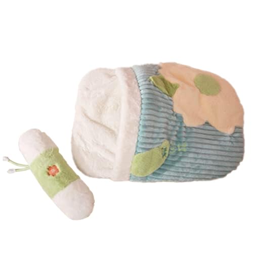 Skiitches Sakura-Schlafsack mit Kissen, niedliches Höhlenbett, beruhigendes Hundebett, weich, warm, gemütlich, langlebig von Skiitches