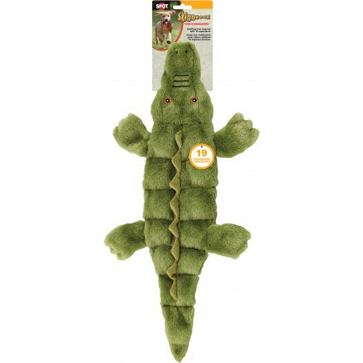 Skinneeez Tons-O-Squeakers Alligator Quietschie von Skinneeez