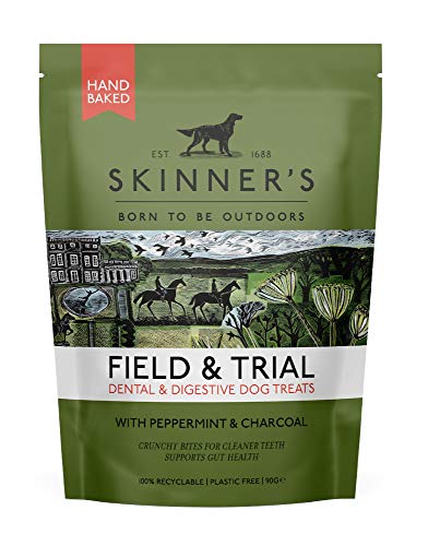 Skinner's Field & Trial Hundeleckerlis – Zahnpflege und Verdauung mit Pfefferminze und Kohle, 90 g Beutel von Skinners