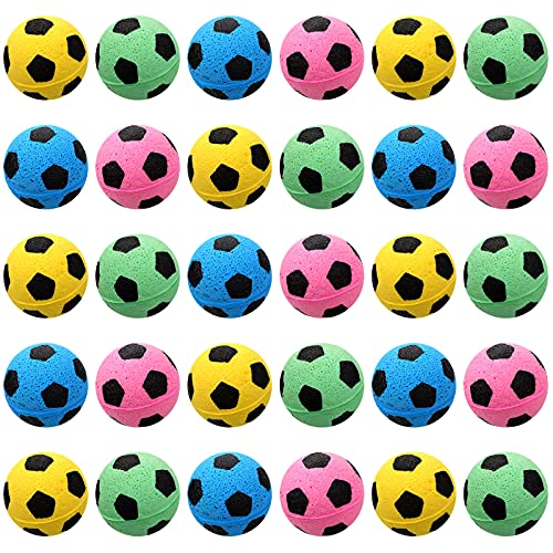 Interaktives Schaumstoff-Fußball-Katzenspielzeug, 32 Stück von Skylety