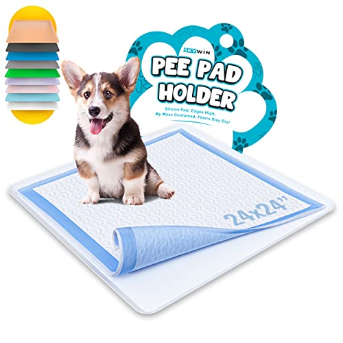 Skywin Halterung für Urinierpads, kein Verschütten, für Hunde, funktioniert mit den meisten Trainingspads, einfach zu reinigen und aufzubewahren (1 Packung, weiß) von Skywin