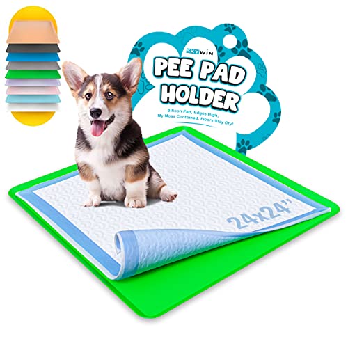 Skywin Hundeunterlagen-Halter – kein Verschütten von Urinierpads für Hunde – Wee Wee Pad Halter funktioniert mit den meisten Trainingspads, einfach zu reinigen und aufzubewahren (1 Packung, grün) von Skywin