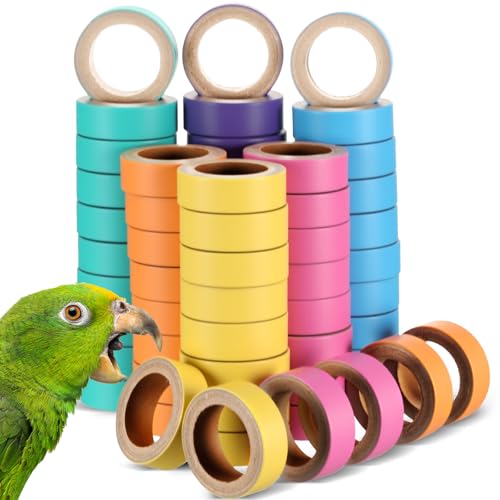 Skyygemm Fatty Bagels Vogelspielzeug für Papageien, langlebiger Pappkern, Vogelspielzeug, Kauen, Zerkleinern, Futtersuche, Spielfuß für mittelgroße und große Papageien, Mini-Aras, Graupapageien von Skyygemm