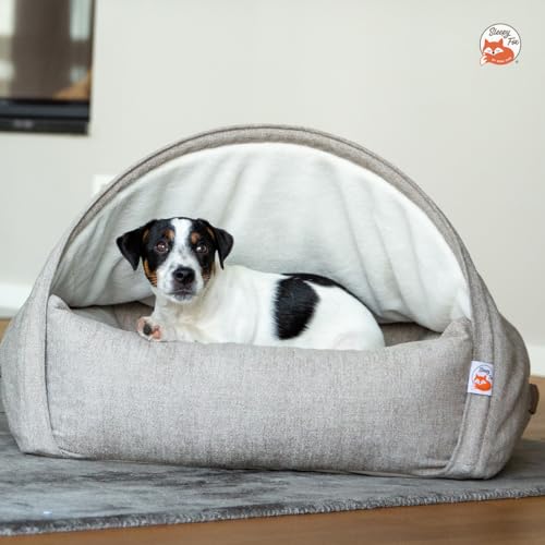 Sleepy Fox® - Premium Höhlenbett für Hunde und Katzen - Preisgekröntes, Patentgeschütztes Design von Sleepy Fox