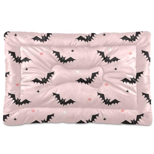 Sletend Haustierbett, Halloween-Fledermaus-Hundebett, saugfähig, rutschfest, für kleine, mittelgroße und große Hunde, Welpen, Katzen, 91,4 x 61 cm, Rosa Sletend Haustierbett, Halloween-Fledermaus-Hundebett, saugfähig, rutschfest, für kleine, mittelgroße und große Hunde, Welpen, Katzen, 91,4 x 61 cm, Rosa von Sletend