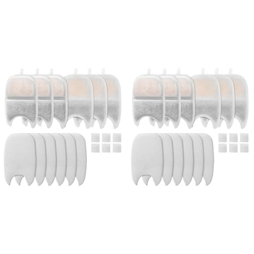 Slicooken 12er-Set Ersatzfilter und Schw? f¡§1r 135 FL Oz/4L Katzentrinkbrunnenfilter, Dreifachfiltration, Haustiertrinkbrunnenfilter von Slicooken