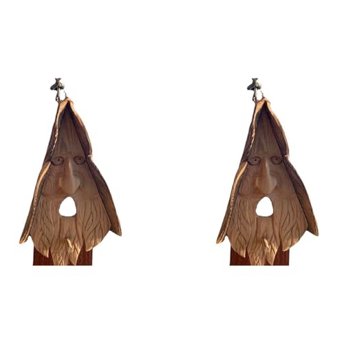 Slicooken 2X Vogelh?uschen, Hofdekoration, Vogelhaus, Kopfanh?nger Eines Alten Mannes auf Dem Kunstharzanh?nger Slicooken 2X Vogelh?uschen, Hofdekoration, Vogelhaus, Kopfanh?nger Eines Alten Mannes auf Dem Kunstharzanh?nger von Slicooken