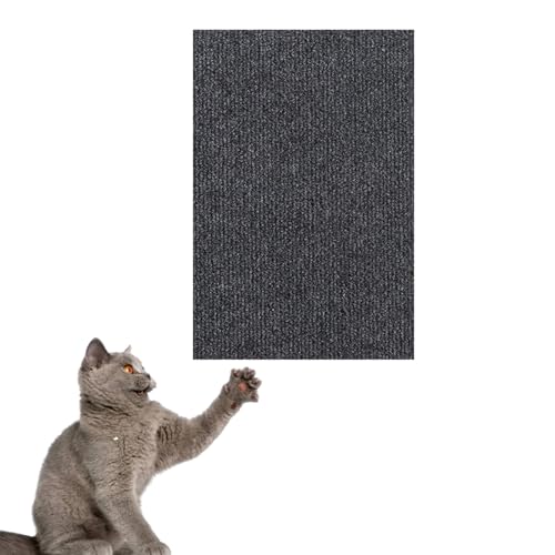 Katzenkratzmatte, multifunktionale, Selbstklebende, zuschneidbare Katzenkratzmatte, geeignet für Wandmöbel, Katzenkratzbaum, Teppich, Sofaschutz (60 * 100cm,Dark Gray) von Slipasikao