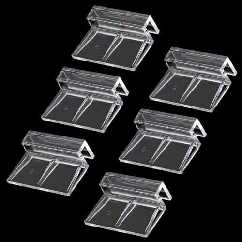 6 Stück Aquarium Abdeckung Halter, Transparent Aquarium Deckel Halter PVC Glasabdeckungs Deckel Clips Universale Halterungen für 6mm Dickes Randlose Aquarien 6 Stück Aquarium Abdeckung Halter, Transparent Aquarium Deckel Halter PVC Glasabdeckungs Deckel Clips Universale Halterungen für 6mm Dickes Randlose Aquarien von Sliverdew