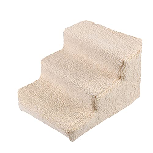3-stufige Haustiertreppe/Treppe, Einfach Zu Montieren Tragbare Kletterleiter Für Haustiere Mit Kissenbezug rutschfest Geeignet Für Große Und Mittelgroße Hunde Und Katzen von Sloane