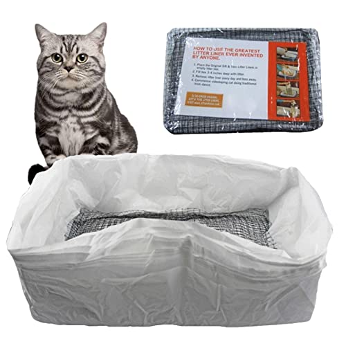 Einlagen für Katzentoiletten,10 Stück Katzenstreubeutel mit Kordelzug und Filternetz | Strapazierfähige Katzentoiletten, wiederverwendbare Katzentoiletten, Katzentoiletten für faule Einlagen für Katzentoiletten,10 Stück Katzenstreubeutel mit Kordelzug und Filternetz | Strapazierfähige Katzentoiletten, wiederverwendbare Katzentoiletten, Katzentoiletten für faule von Sloane