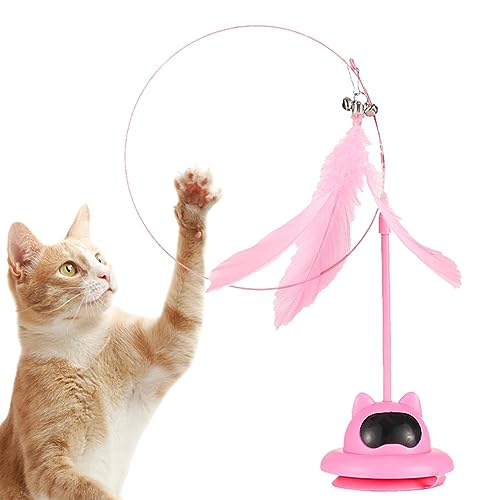 Katzenfederspielzeug - Mit Saugnapf, interaktives Plüsch-Katzenspielzeug,Einstellbarer Winkel und Höhe, interaktives Katzenspielzeug für den Innenbereich, Katzenplüschspielzeug für Innenkatzen Katzenfederspielzeug - Mit Saugnapf, interaktives Plüsch-Katzenspielzeug,Einstellbarer Winkel und Höhe, interaktives Katzenspielzeug für den Innenbereich, Katzenplüschspielzeug für Innenkatzen von Sloane