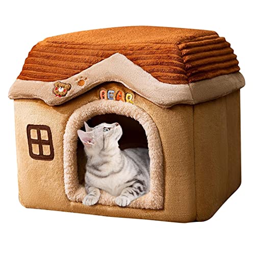 Katzenhaus | Delicate Castle Enclose Pet House,Weiches, warmes Haustier-Schlafnest, geschlossenes Katzenhaus, Heimtierbedarf für kleine Haustiere, Katzen, Hunde von Sloane