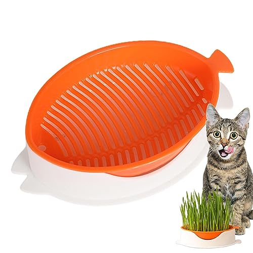 Sloane Katzengras-Anzuchtset - Hydroponisches Katzengras-Pflanzgefäß-Anbauset | Fischförmiger Topf mit Netzschale, erdloser Pflanzkasten für Katzenzucht, Tierhandlung, drinnen und draußen Sloane Katzengras-Anzuchtset - Hydroponisches Katzengras-Pflanzgefäß-Anbauset | Fischförmiger Topf mit Netzschale, erdloser Pflanzkasten für Katzenzucht, Tierhandlung, drinnen und draußen von Sloane