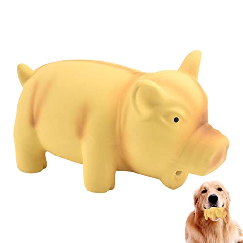 Sloane Quietschendes Schwein Hundespielzeug - Interaktives Gummischwein-Hundekauspielzeug - Langlebiges, selbstspielendes Hundequetschspielzeug zum Zahnbeißen, um die langweilige Zeit zu verkürzen von Sloane