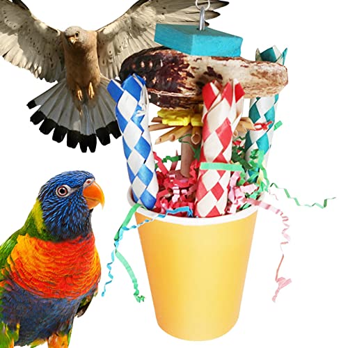 Sloane Spielzeug für die Vogelsuche,Multi Colors Bird Parrot Chew Shredder Spielzeug - Kleine und mittelgroße Aras Graupapageien lieben Vögel Käfigzubehör Spielzeug für Vögel von Sloane