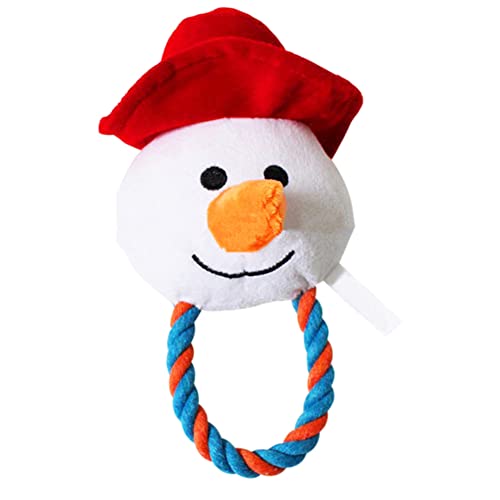 Weihnachten Quietschendes Hundespielzeug,Weihnachten Plüsch Schneemann Hundespielzeug | Haustier-Plüschtiere Puppy Chewers Soft Puppy Stuffed Interactive Squeeze Squeak Play Toys für Hunde von Sloane