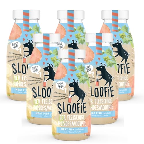 Sloofie der Hundesmoothie, 6er Meat Fish, der natürliche Hundesnack, Made in Germany, von Sloofie - der Hundesmoothie
