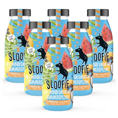 Sloofie der Hundesmoothie, 6er Tropical, der natürliche Hundesnack aus besten Zutaten, Made in Germany, Sloofie der Hundesmoothie, 6er Tropical, der natürliche Hundesnack aus besten Zutaten, Made in Germany, von Sloofie - der Hundesmoothie
