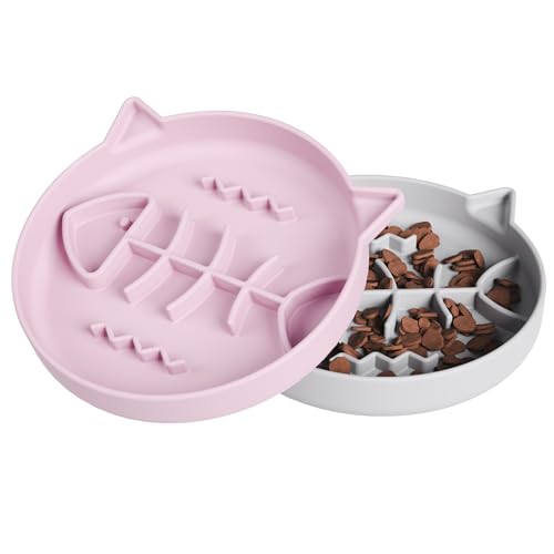 Slowpaw Langsamer Futternapf für Katzen, aus Silikon, Nassfutter mit Saugnäpfen, Puzzle-Futterstation für Katzen, langsames Fressnapf, Nassfutter, interaktives Spielzeug, reduziert effektiv Slowpaw Langsamer Futternapf für Katzen, aus Silikon, Nassfutter mit Saugnäpfen, Puzzle-Futterstation für Katzen, langsames Fressnapf, Nassfutter, interaktives Spielzeug, reduziert effektiv von Slowpaw