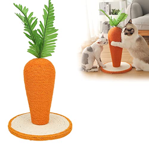 Cat Scratching Post, Cute Carrot Scratching Post, Nature Sisal Cat Scratcher for Indoor Cats and Kittens, Vertical Carrot Cat Climbing Frame for Indoor Cats Kitty Training Climbing von Sluffs