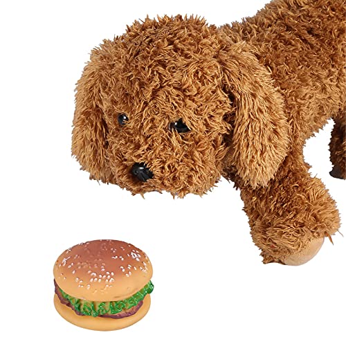 Dog Squeaky Toy,Pet Chew Toy,Pet Toy Sound Hamburger Food Shaped Squeaky Puppy Dog Play Toys Supplies for Food Themed Party Birthday Gifts von Sluffs
