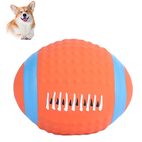 Dog Toy Ball, Pet Rugby Toys,Dog Rugby Ball Bite Resistant Chewing Molars Training Squeaky Toy for Cats and Dogs von Sluffs
