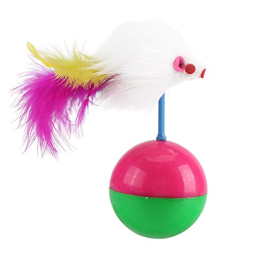Haustier-Katzenspielzeug, automatisches interaktives Spielzeug für Katzen im Innenbereich, bunter Federball, Saugnapf, Haustiertanzen, lustiges Spielzeug Haustier-Katzenspielzeug, automatisches interaktives Spielzeug für Katzen im Innenbereich, bunter Federball, Saugnapf, Haustiertanzen, lustiges Spielzeug von Sluffs