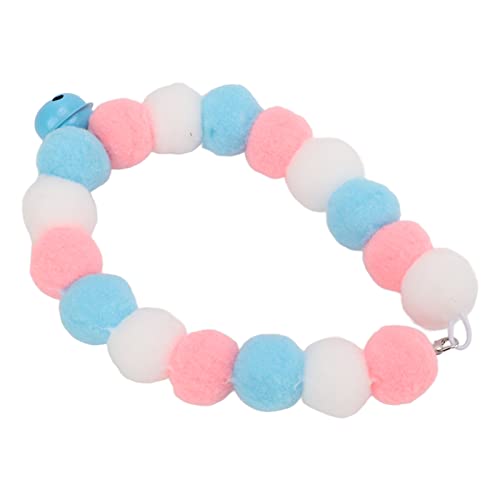 Mutli Colour Pet Collar,Soft Lightweight Plush Balls,Safety Adjustable Pet Collars Cute Dog Cat Collar with Bell Anti-Lost at Night Pet Collars for Party Daily Festive Wear (S) von Sluffs
