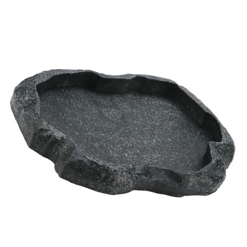 Reptilien-Futternapf, ABS-Harz, Reptilien-Futterstation, Haustier-Aquarium-Ornament, Schüssel, Eidechsen-Futterstation, Futternapf, Steinfutter, Wassernapf für Schildkröte, Eidechse, Chamäleon (M) Reptilien-Futternapf, ABS-Harz, Reptilien-Futterstation, Haustier-Aquarium-Ornament, Schüssel, Eidechsen-Futterstation, Futternapf, Steinfutter, Wassernapf für Schildkröte, Eidechse, Chamäleon (M) von Sluffs