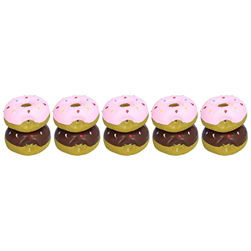 Sluffs 10pcs Dog Squeaky Toy Soft Latex Donut Dog Chew Toy for Fetching Playing Chewing Interactive Play, Tough & Squeaky Toys for Small & Medium Dogs Sluffs 10pcs Dog Squeaky Toy Soft Latex Donut Dog Chew Toy for Fetching Playing Chewing Interactive Play, Tough & Squeaky Toys for Small & Medium Dogs von Sluffs