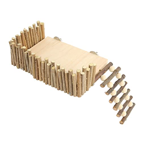 Sluffs Aktivitätsspielplatz für kleine Haustiere aus Holz mit Leiter, Hamsterplattform mit Kletterleiter, Hamster-Kletterplattform, dekorative Meerschweinchenplattform für Goldbären (Schraubentyp) Sluffs Aktivitätsspielplatz für kleine Haustiere aus Holz mit Leiter, Hamsterplattform mit Kletterleiter, Hamster-Kletterplattform, dekorative Meerschweinchenplattform für Goldbären (Schraubentyp) von Sluffs