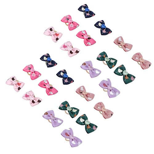 Sluffs Dog Bows, Cute Puppy Hair Bows with Rubber Bands, Dog Hair Bows Rubber Band Cute Flexible Pet Grooming Hair Bows for All Types of Pets von Sluffs